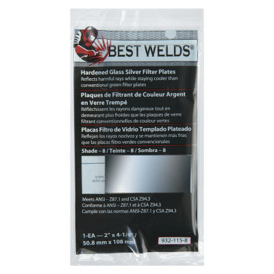 Best Welds Glass Silver Mirror Filter Plate