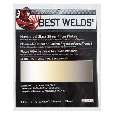 Best Welds Glass Silver Mirror Filter Plate